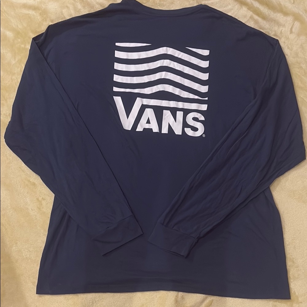 Vans Men's Navy Blue Long Sleeve Shirt